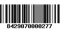 Código de Barras 8429070000277