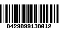 Código de Barras 8429099138012