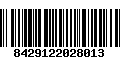 Código de Barras 8429122028013