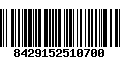 Código de Barras 8429152510700