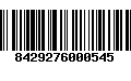 Código de Barras 8429276000545