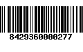 Código de Barras 8429360000277