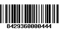 Código de Barras 8429360000444