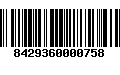 Código de Barras 8429360000758