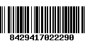 Código de Barras 8429417022290