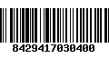 Código de Barras 8429417030400