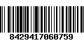 Código de Barras 8429417060759