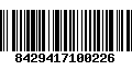 Código de Barras 8429417100226