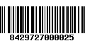 Código de Barras 8429727000025