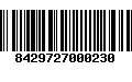 Código de Barras 8429727000230