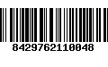 Código de Barras 8429762110048