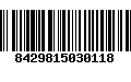 Código de Barras 8429815030118