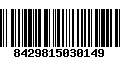 Código de Barras 8429815030149