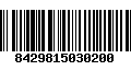 Código de Barras 8429815030200