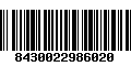 Código de Barras 8430022986020