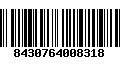 Código de Barras 8430764008318