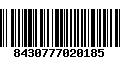 Código de Barras 8430777020185