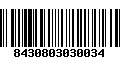 Código de Barras 8430803030034