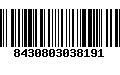 Código de Barras 8430803038191