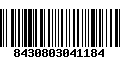 Código de Barras 8430803041184