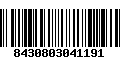 Código de Barras 8430803041191