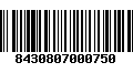 Código de Barras 8430807000750