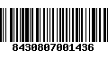 Código de Barras 8430807001436