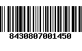 Código de Barras 8430807001450