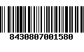 Código de Barras 8430807001580