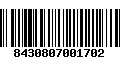 Código de Barras 8430807001702