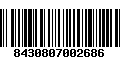 Código de Barras 8430807002686