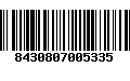 Código de Barras 8430807005335