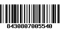 Código de Barras 8430807005540