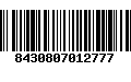 Código de Barras 8430807012777