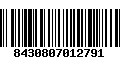 Código de Barras 8430807012791