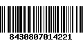 Código de Barras 8430807014221