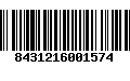 Código de Barras 8431216001574