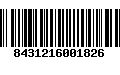 Código de Barras 8431216001826