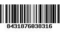 Código de Barras 8431876038316