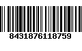 Código de Barras 8431876118759