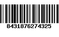 Código de Barras 8431876274325