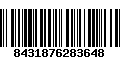 Código de Barras 8431876283648