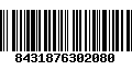 Código de Barras 8431876302080