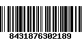 Código de Barras 8431876302189