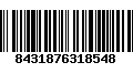 Código de Barras 8431876318548