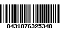 Código de Barras 8431876325348