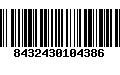 Código de Barras 8432430104386