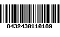 Código de Barras 8432430110189