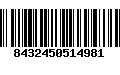 Código de Barras 8432450514981