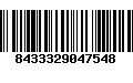 Código de Barras 8433329047548